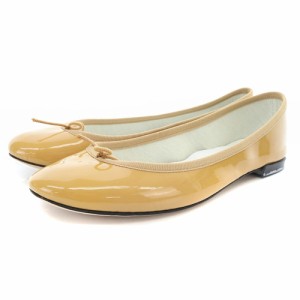 【中古】レペット Repetto エナエル バレエシューズ リボン パンプス 38 24cm 茶色 ブラウン /SR13 レディース