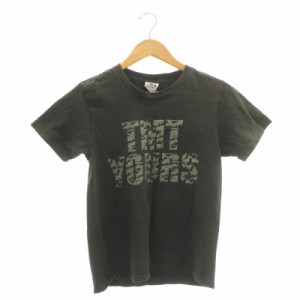 【中古】ティーエムティー TMT TMTYOURSプリントTシャツ クルーネック プルオーバー S ダークグレー