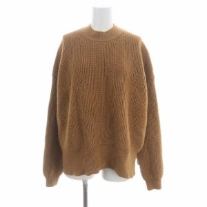 【中古】未使用品 ザラ ZARA Purl-Knit Sweater ニット セーター 長袖 ハイネック オーバーサイズ XS 茶 ブラウン