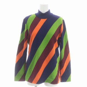 【中古】イヴサンローラン YVES SAINT LAURENT 福助 ハイネックニット セーター 長袖 M マルチカラー レディース