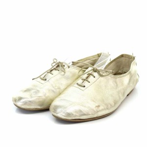 【中古】ポルセリ Porselli Steven Alan 別注 23AW JAZZSHOES GOLD COLOR フラットシューズ 38 ゴールド色