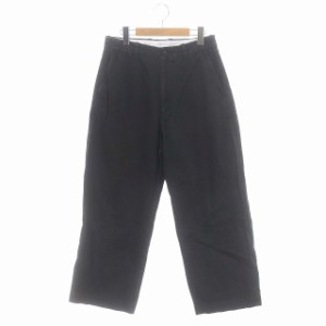 【中古】ユニバーサル プロダクツ 23SS NO TUCK WIDE CHINO TROUSERS ワイドパンツ ノータック 1 黒 メンズ