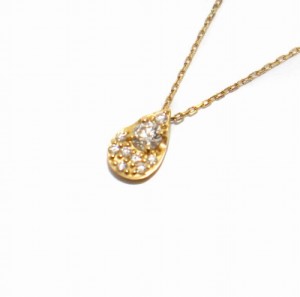 【中古】VENDOME AOYAMA ヴァンドーム青山 ダイヤモンド ガーランド ネックレス ペンダント K18YG 0.19ct