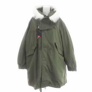 【中古】未使用品 スナイデル ×アルファ 22AW モッズコート ミリタリーコート ライナー付き S カーキ レディース