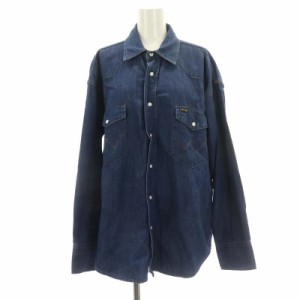 【中古】ドゥーズィエムクラス DEUXIEME CLASSE 22AW Wrangle デニムシャツ トップス 長袖 フロントボタン F 青