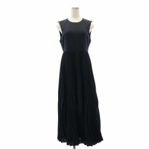 【中古】未使用品 マメクロゴウチ 22AW Curved Pleated Sleeveless Dress ドレス ワンピース ロング MM22FW-DR040