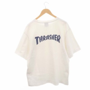 【中古】スラッシャー THRASHER ×RHC バックロゴポケットTシャツ 半袖 コットン M 白 ホワイト /HS ■OS ■SH メンズ