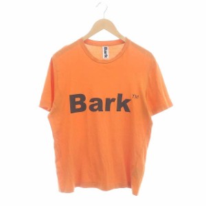 【中古】バーク Bark ロゴプリント Tシャツ 半袖 コットン S オレンジ /HS ■OS ■AD メンズ