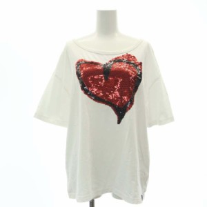 【中古】ヴィヴィアンウエストウッド アングロマニア Heart Sequin Liquor スパンコール Tシャツ カットソー 半袖 L