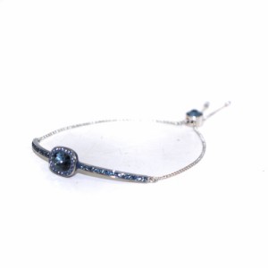 【中古】スワロフスキー SWAROVSKI Gently Rectangular Bangle バングル ラインストーン シルバーカラー 青 5276325