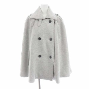 【中古】バーバリー ロンドン BURBERRY LONDON メルトンポンチョコート アウター ジャケット F グレー レディース