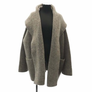 【中古】ローレンマヌージアン 23AW DOUBLE FACE COAT コート ニットコート アルパカ混 アウター 1 グレージュ