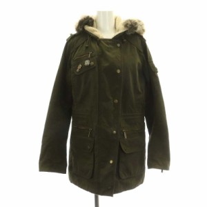 【中古】バブアー Barbour CAMIEN PARKA オイルドジャケット 中綿 ジップアップ US6 カーキ /HK ■OS レディース