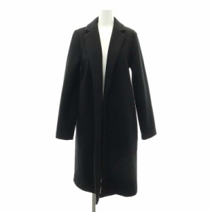 【中古】ザラ ZARA チェスターコート ロング アウター M 黒 ブラック /MI ■OS レディース