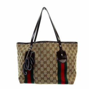 【中古】グッチ GUCCI トートバッグ GGキャンバス ベージュ 211971 ■OH /AK19 レディース