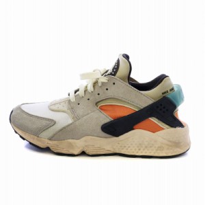 【中古】NIKE Air Huarache "Moon Fossil/Dutch Blue"  スニーカー シューズ スエード 10 27.0cm グレー DO7261-087