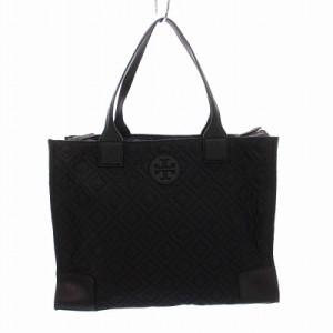 【中古】トリーバーチ TORY BURCH キルティング トートバッグ ハンドバッグ ロゴ 黒 ブラック /YM ■SH レディース