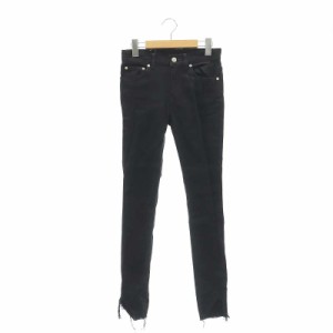 【中古】ジョンリンクス jonnlynx Basic Denim カットオフデニムパンツ スキニー ストレッチ 24 黒 ブラック /HK ■OS