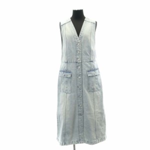 【中古】ボーダーズアットバルコニー 23SS DENIM JUMPER SKIRT ジャンスカ ジャンパースカート ワンピース デニム