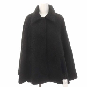 【中古】未使用品 ジェンヌ 23AW プードルケープコート アウター ミドル 総裏地 L 黒 ブラック /DO ■OS