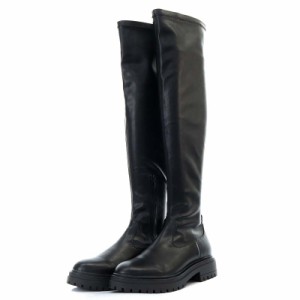 【中古】リリーブラウン Lily Brown 23AW ストレッチニーハイブーツ ロング ローヒール M 黒 LWGS235307