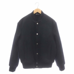 【中古】ザラ ZARA 中綿ジャケット ブルゾン スタジャン スナップボタン S 紺 ネイビー /ES ■OS メンズ