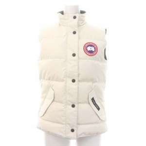 【中古】カナダグース FREESTYLE VEST ダウンベスト アウター ジップアップ XS/TP アイボリー 2832L レディース