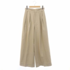 【中古】スナイデル snidel 23AW Sustainableタックワイドパンツ スラックス 0 ライトベージュ /DF ■OS レディース