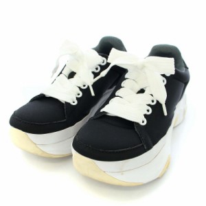 【中古】ナゴンスタンス Platform Sneakers スニーカー シューズ 厚底 Vibramソール US8 25cm 黒 レディース