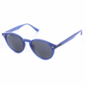 【中古】レイバン RAY BAN サングラス アイウェア 眼鏡 メガネ ロゴ 無地 51□20 紺 ネイビー RB2180-F