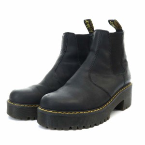 【中古】ドクターマーチン DR.MARTENS CHELSEA BOOT サイドゴアブーツ ショート チャンキーヒール UK6 黒