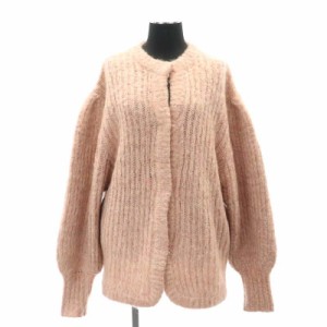 【中古】クラネ CLANE COLOR MOHAIR  SHAGGY CARDIGAN カラーモヘアシャギカーディガン 1 S ピンクベージュ