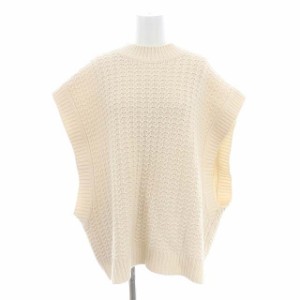 【中古】クラネ CLANE CABLE KNIT VEST ニットベスト プルオーバー ウール 1 アイボリー /MI ■OS レディース