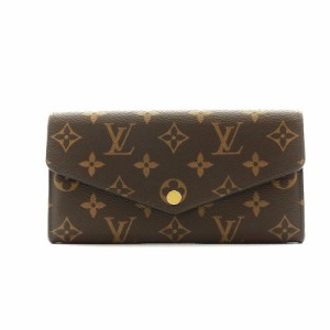 【中古】ルイヴィトン LOUIS VUITTON モノグラム ポルトフォイユサラ フューシャ 長財布 小銭入れ 茶 ブラウン M62234