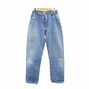 【中古】リーバイス Levi's ×RE/DONE ボタンフライ ダメージ加工 デニムパンツ テーパード 26 ライトブルー /HK ■OS