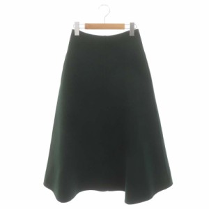 【中古】マディソンブルー MADISONBLUE REVER FLARE SKIRT ウール スカート フレア ロング 00 緑 グリーン レディース