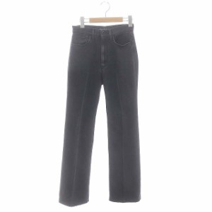 【中古】マディソンブルー MADISONBLUE HIGH WAIST FLARE DENIM デニムパンツ ジーンズ 00 黒 ブラック レディース