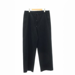 【中古】オーラリー AURALEE SUPER SOFT WOOL FLANNEL EASY PANTS パンツ テーパード 2 M 黒 ブラック