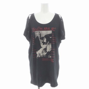 【中古】ヒステリックス LADIES&GENTLEMEN THE ROLLING STONES チュニック 半袖 F 黒 マルチカラー レディース