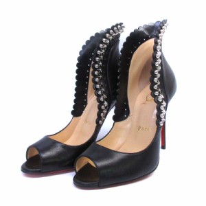 【中古】クリスチャンルブタン Christian louboutin ROUCOULOUCOU 100 NAPPA SHINY パンプス ピンヒール 35.5 黒