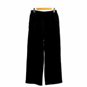 【中古】ザラ ZARA スウェット パンツ ストレート ドロスト S 黒 ブラック /DF ■OS レディース