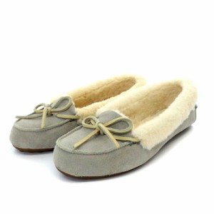 【中古】アグ オーストラリア UGG australia ソラーナ ローファー Solana Loafer スリッポン US6 グレー