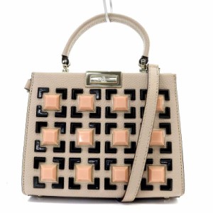 【中古】ケイトスペード KATE SPADE アインズリーストリート ビジューミニクロスボディ2WAY ハンドバッグ グレージュ