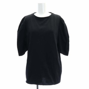 【中古】セルリ CELERI Deuxieme Classe取扱い PUFF Tシャツ カットソー 半袖 コットン 黒 /NR ■OS レディース