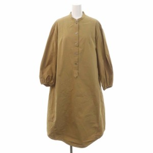 【中古】スタジオニコルソン Studio Nicholson POWDER COTTON SHIRT DRESS シャツワンピース ロング 長袖 0 ベージュ