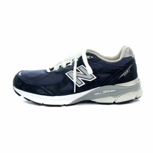 【中古】未使用品 ニューバランス NEW BALANCE M990NB3 スニーカー 28.5cm 紺 ネイビー ■AD /AK11 レディース