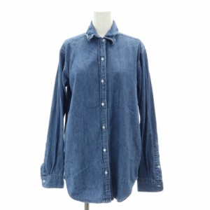 【中古】ミューズ ドゥーズィエム クラス MUSE de Deuxieme Classe 23SS DENIM BLUE SH シャツ ブラウス 長袖 F 青