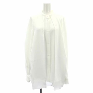 【中古】エンフォルド ENFOLD 23SS RAMDOM SLIT BLOUSE ブラウス シャツ 長袖 前開き 38 白 ホワイト