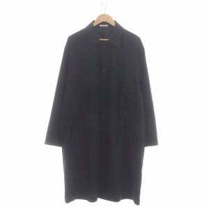 【中古】オーラリー 24SS HARD TWIST WOOL TWILL SOUTIEN COLLAR COATコート ステンカラー ロング ウール 4 M 濃紺