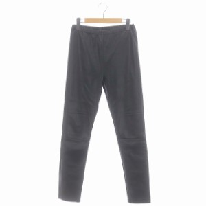 【中古】マルタンマルジェラ MM6 Fake leather slim pants パンツ スリム フェイクレザー 40 黒 S52KA0327 レディース